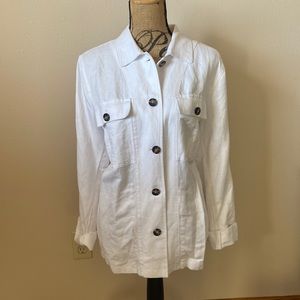 Linen loose fitting jacket by Jjill